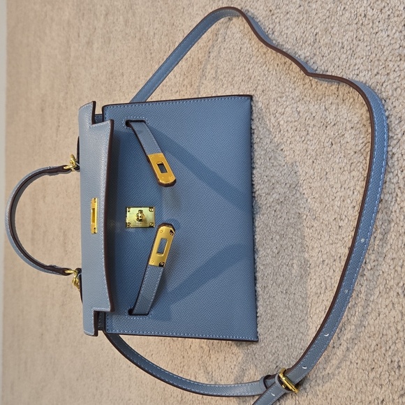 Mini Sellier Kelly Crossbody Bag Top Handle w/ Gold Hardware - Picture 7 of 9